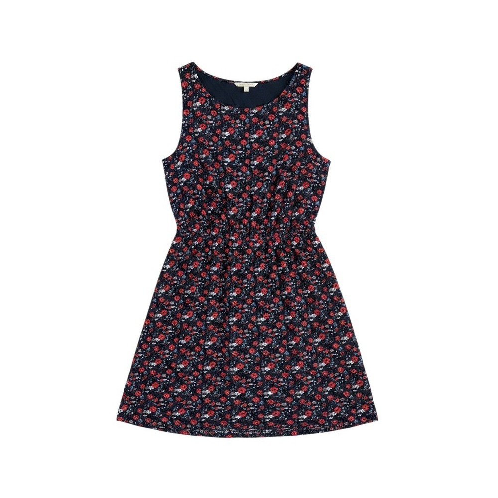 Tom Tailor Denim Sundress Size S Floral Sleeveless Ditsy Cottagecore EUC